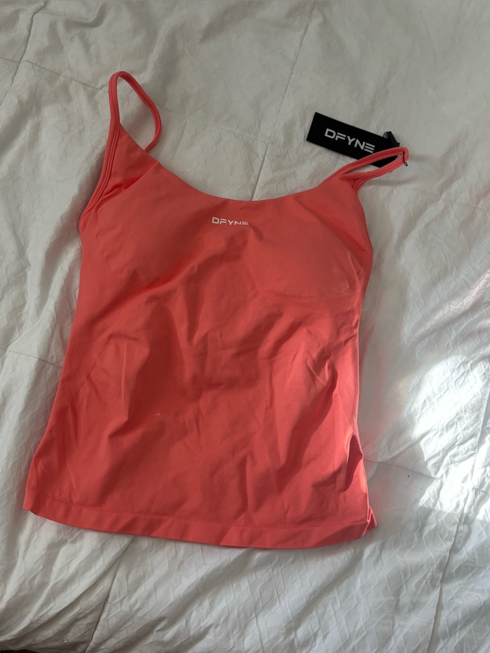DFYNE CORAL SCOOP NECK TOP